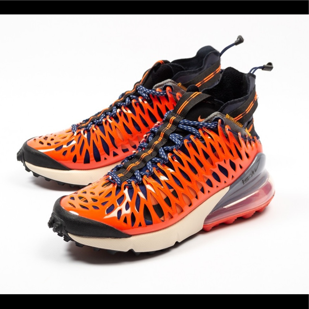 Nike AIR MAX 270 ISPA Terra Orange Blue Black BQ1918-400 Men’s 6 Women’s 7.5